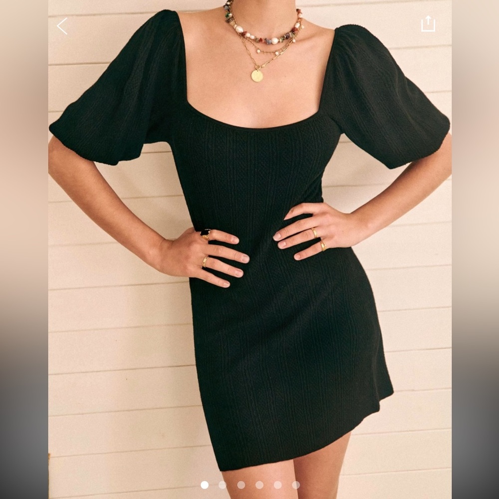 Sezane Black Clelia Dress XL